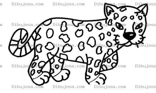 Dibujo para colorear Colorear Leopardito