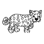 Dibujo para colorear Colorear Leopardito