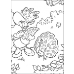 Dibujo para colorear Colorear al Pavoreal con Mimi