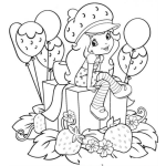 Dibujo para colorear chica fresita para colorear