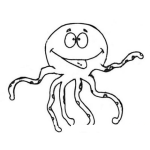 Dibujo para colorear Pulpo Loco Para Colorear