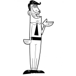 Dibujo para colorear Colorear Hombre Educado Y Caballeroso