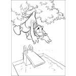 Dibujo para colorear Colorear a Donald trabado en una rama