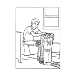 Dibujo para colorear Colorear El Traj Del Hombre Arana