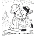 Dibujo para colorear Colorear Besito De Pueblo