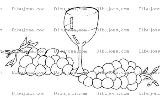 Dibujo para colorear Colorear Vino De Uva Con Uvas