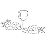 Dibujo para colorear Colorear Vino De Uva Con Uvas