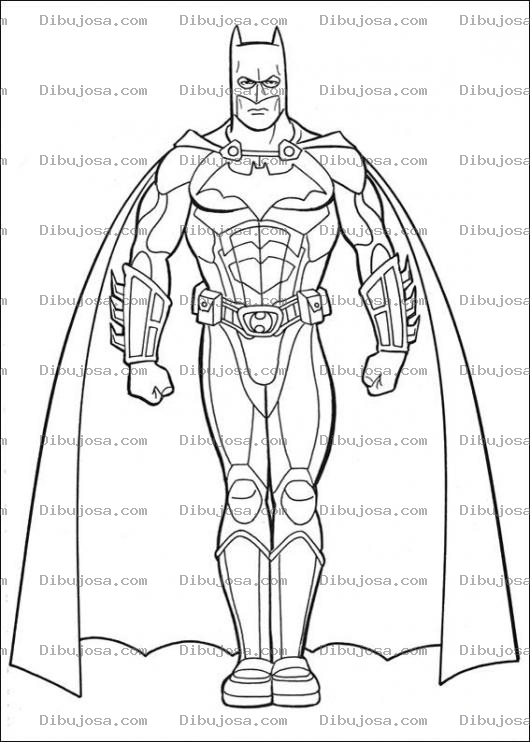 Dibujo para colorear Colorear Batman Con Capa