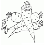 Dibujo para colorear Zanahorias Para Colorear