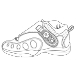 Dibujo para colorear Tenis Nike Air Para Pintar Y Colorear