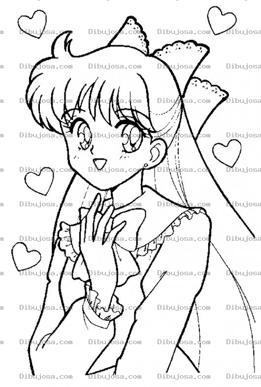 Dibujo para colorear Colorear Novia Manga Enamorada