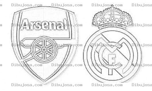 Dibujo para colorear Arsenal Y Real Madrid Para Colorear Y Pintar