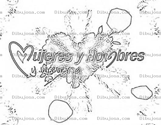 Dibujo para colorear Mujeres Y Hombres Y Viceversa Para Colorear Online Y Pintar