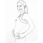 Dibujo para colorear Dibujo De Bethenny Frankel Embarazada Para Colorear Y Pintar