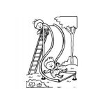 Dibujo para colorear Dibujo De Juegos De Parque Resbaladero Para Colorear Y Pintar