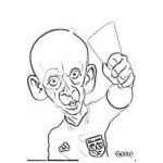 Dibujo para colorear Rojadirecta Dibujo De Arbitro Con Tarjeta Roja Para Colorear Y Pintar