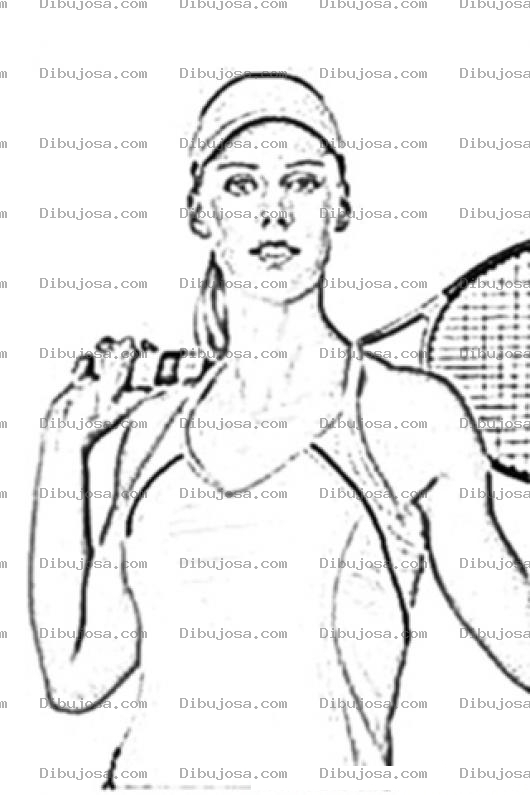 Dibujo para colorear Elena Dementiva Para Pintar Y Colorear