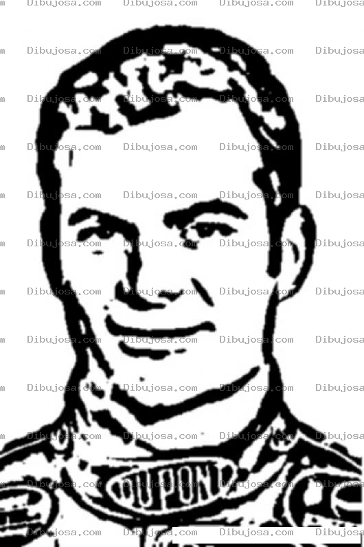 Dibujo para colorear Jeff Gordon Narcar Racer Coloring Page Para Colorear