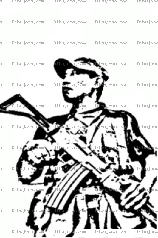 Dibujo para colorear Soldado Del Ejercito De Guatemala Para Pintar Y Colorear