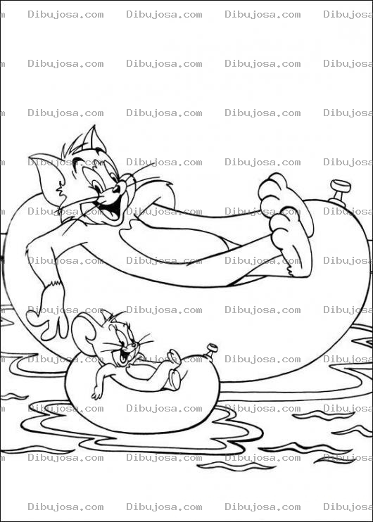 Dibujo para colorear Colorear a Tom y Jerry