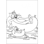 Dibujo para colorear Colorear a Tom y Jerry