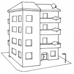 Dibujo para colorear Apartamentos Para Colorear Y Pintar