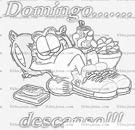 Dibujo para colorear Domingo Descando Para Pintar Y Colorear