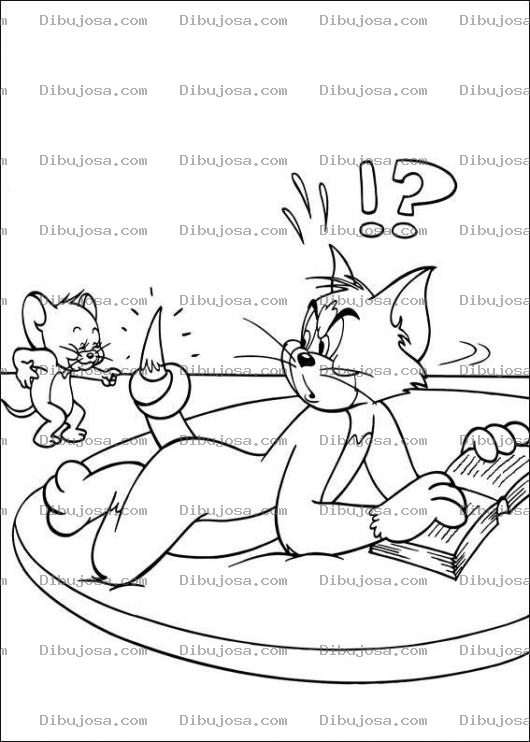 Dibujo para colorear Pintar a Tom y Jerry