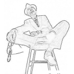 Dibujo para colorear Leonard Cohen Coloring Page