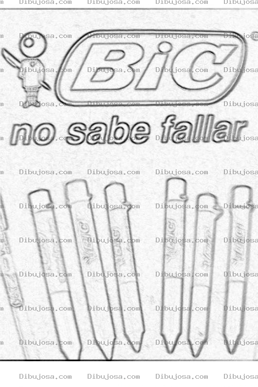 Dibujo para colorear Bic No Sabe Fallar Dibujo Para Colorear Y Pintar