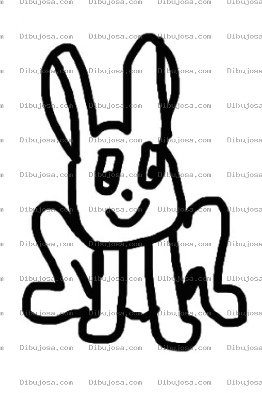 Dibujo para colorear Colorear Conejito Sentado