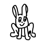 Dibujo para colorear Colorear Conejito Sentado