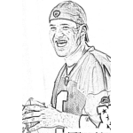 Dibujo para colorear Tony Romo Ufc Player Coloring Page