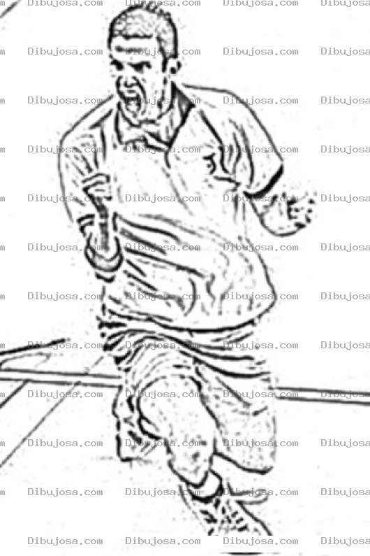 Dibujo para colorear Kevin Cordon Bueso Guatemala Badmintin Para Colorear