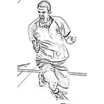 Dibujo para colorear Kevin Cordon Bueso Guatemala Badmintin Para Colorear