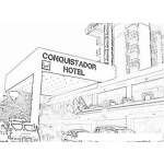 Dibujo para colorear Hotel Conqustador Rama Hotel De Guatemala Para Colorear Y Pintar