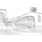 Dibujo para colorear Camioneta En Antigua Guatemala Para Colorear