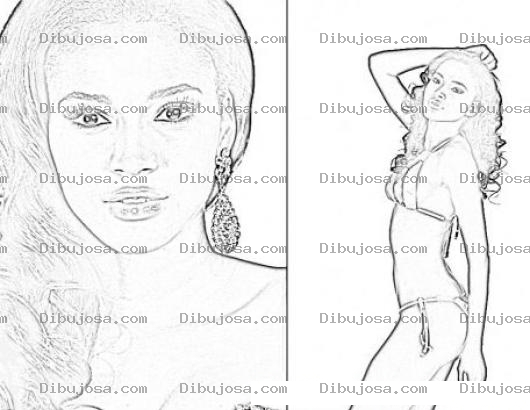 Dibujo para colorear Miss Universo 2011 Leila Lopes Miss Angola En Dibujo Para Pintar Y Colorear