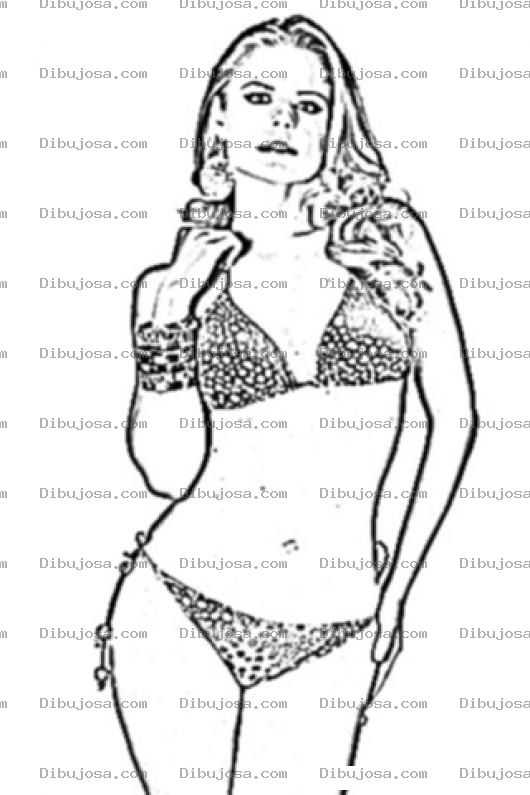 Dibujo para colorear Miss Ecuador 2011 Claudia Elenna Schiess Fretz