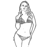 Dibujo para colorear Miss Ecuador 2011 Claudia Elenna Schiess Fretz