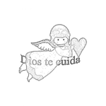 Dibujo para colorear DIOS Te Cuida Dibujo Para Colorear