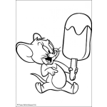 Dibujo para colorear Pintar a Jerry comiendo helado