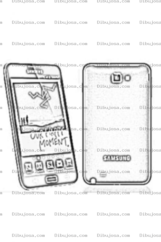 Dibujo para colorear Celular Samsung Galaxy Note Para Colorear Y Pintar