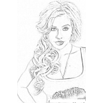 Dibujo para colorear Dibujo De Cristina Aguilera Para Colorear Y Pintar