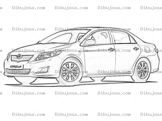 Dibujo para colorear Toyota Corolla 2012 Para Pintar Y Colorear
