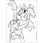Dibujo para colorear Colorear a Tom corriendo a Jerry