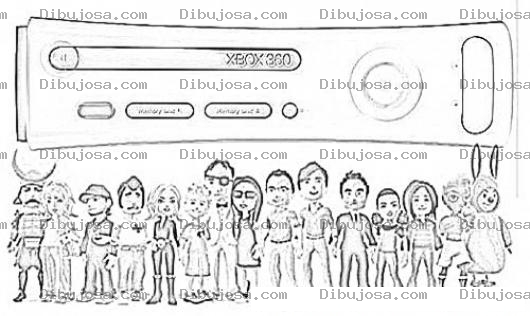 Dibujo para colorear Consola De Xbox Live Online Para Pintar Y Colorear Gratis