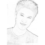 Dibujo para colorear Harry Shum Junior Para Pintar Y Colorear