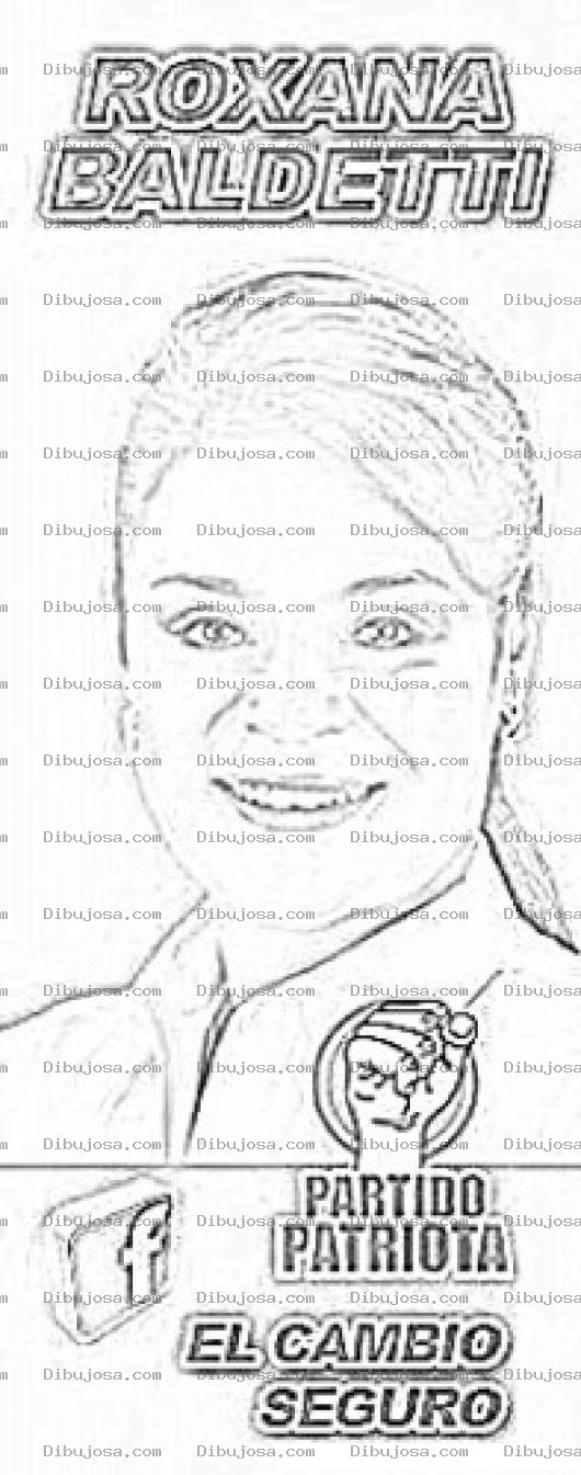 Dibujo para colorear Roxana Baldetti Candidata A Vicepresidenta De Guatemala Para Pintar Y Colorear