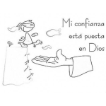 Dibujo para colorear Mi Confianza Esta Puesta En DIOS Para Pintar Y Colorear